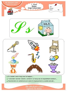 Çocuklar İçin S Sesi Çalışma Sayfaları 